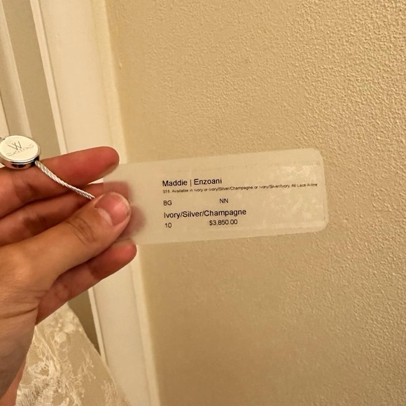 Princess Style Ball Gown Ivory Silver Champagne Maddie Enzoani Wedding Dress - Picture 3 of 4